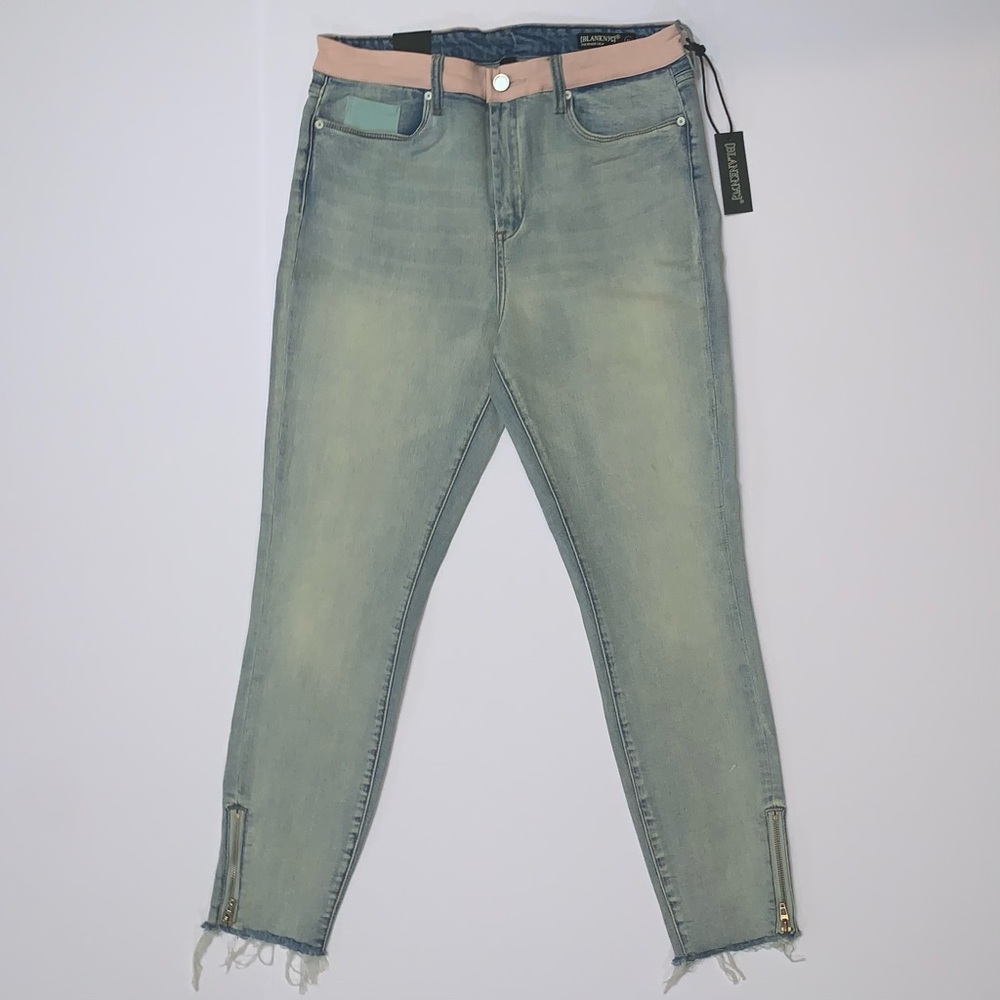 Blank NYC Women’s The Reade Crop Blue Denim Jeans-New